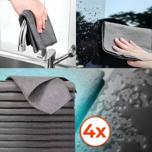 Microvezel schoonmaakdoeken (set van 4, 20x25 cm) - | MICROWIPE