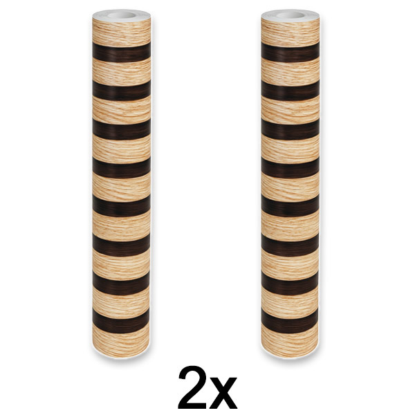 2x Zelfklevend wandpaneel met houtlook | LINEWALL
