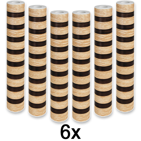 6x Zelfklevend wandpaneel met houtlook | LINEWALL