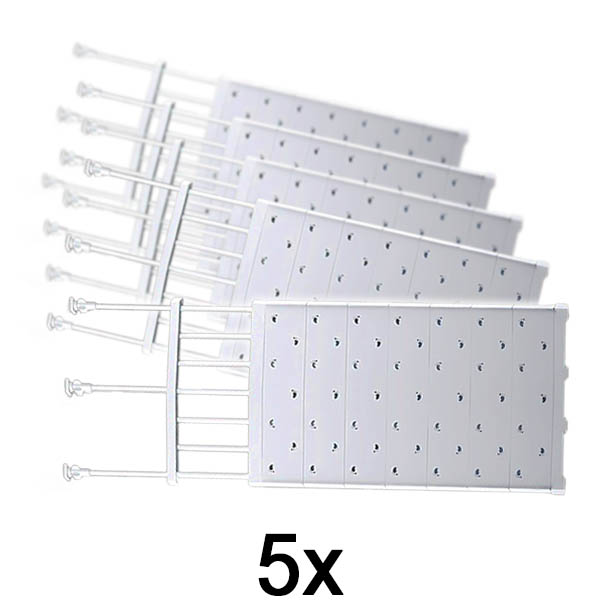 5x Uitschuifbare klemplank (48-80 cm, Zonder Boren) | SHELFEXPEND