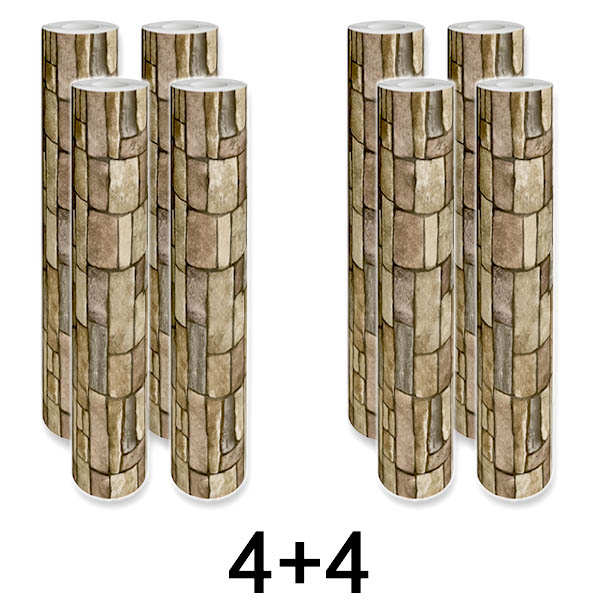4x 1+1 GRATIS 1+1 GRATIS Zelfklevend 3D Bakstenen Wandpaneel | WALLCORWRAP