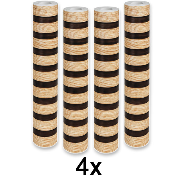 4x Zelfklevend wandpaneel met houtlook | LINEWALL