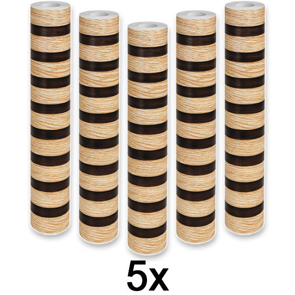 5x Zelfklevend wandpaneel met houtlook | LINEWALL