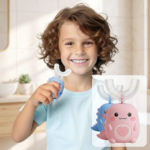 Kinder 360° Sonische Tandenborstel - LED Dino, 5 Standen, Leeftijd 2-8 | TOOFY