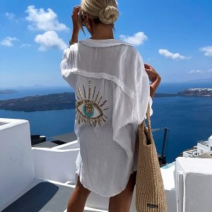 Stijlvolle pailletten en kralen blouse | SHIMORA
